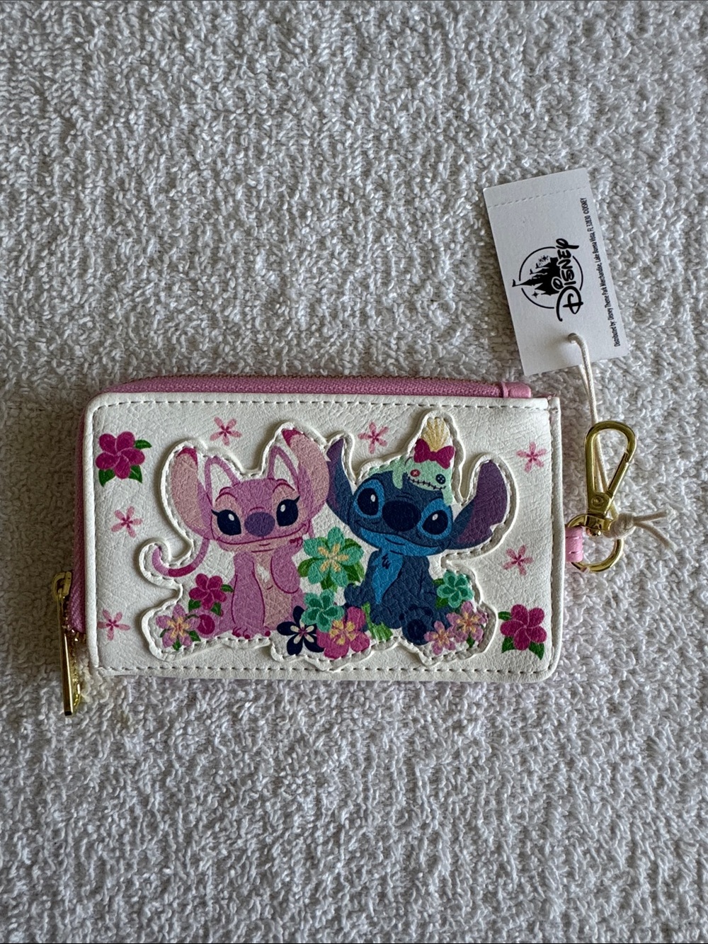 Loungefly x Disney Lilo & Stitch Floral Cardholder with Gold Clip